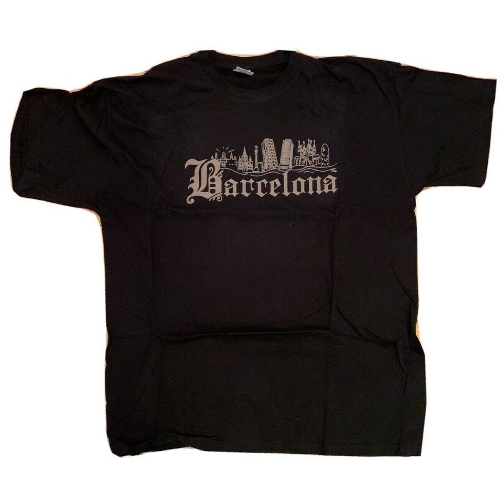 Barcelona Black T-Shirt Men's Size Large L